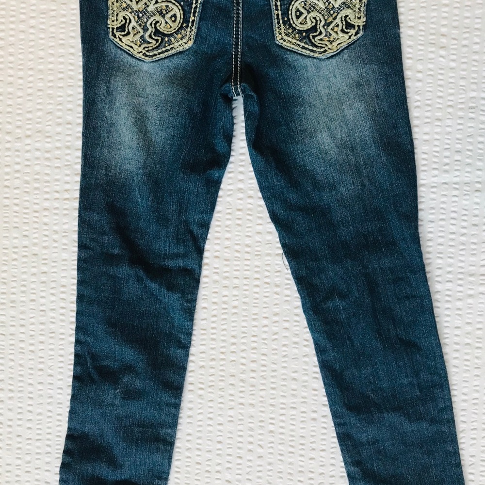 Darling Rhinestone Red Camel Girls Jeans - Picture 7 of 8